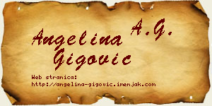 Angelina Gigović vizit kartica